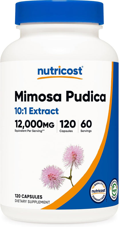 Nutricost Mimosa Pudica Seed Extract - 120 Capsules, 60 Servings, Vegan, Non-GMO, Gluten-free