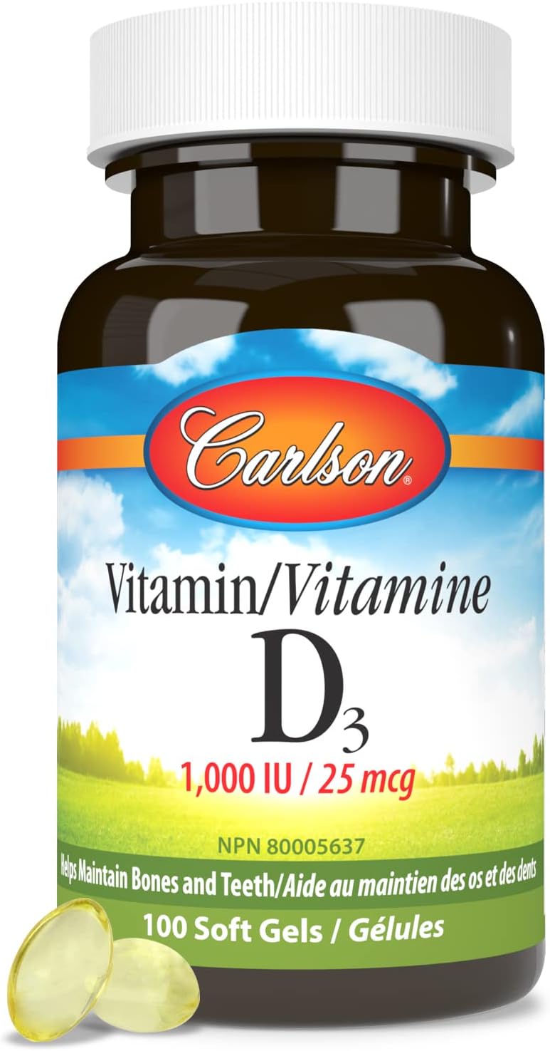 Carlson Vitamin D3 1000 IU, 100 Softgels - görsel 5