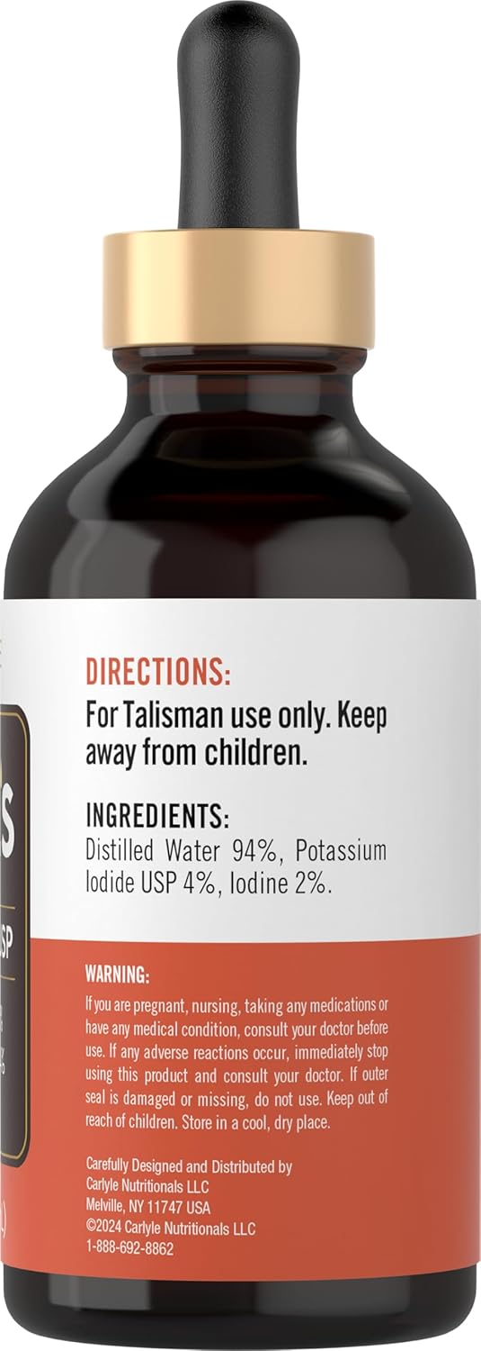 Carlyle Lugol's Iodine 2% Solution - 118 ml (4 fl oz) | Potassium Iodide and Iodine Drops - görsel 2