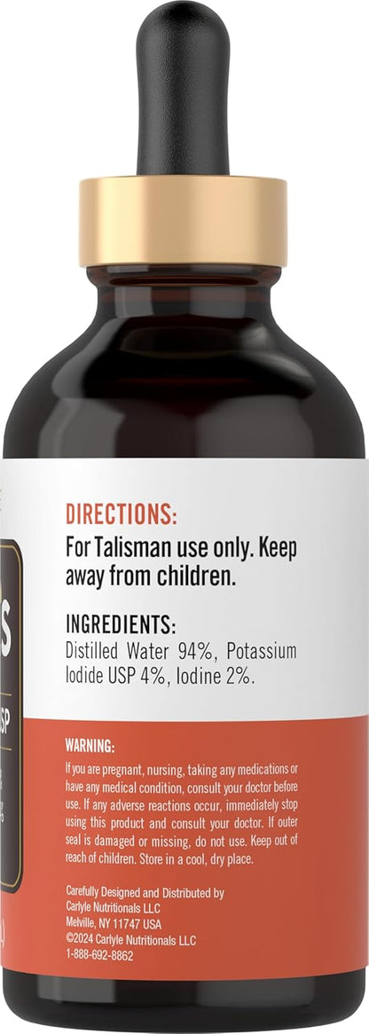 Carlyle Lugol's Iodine 2% Solution - 118 ml (4 fl oz) | Potassium Iodide and Iodine Drops