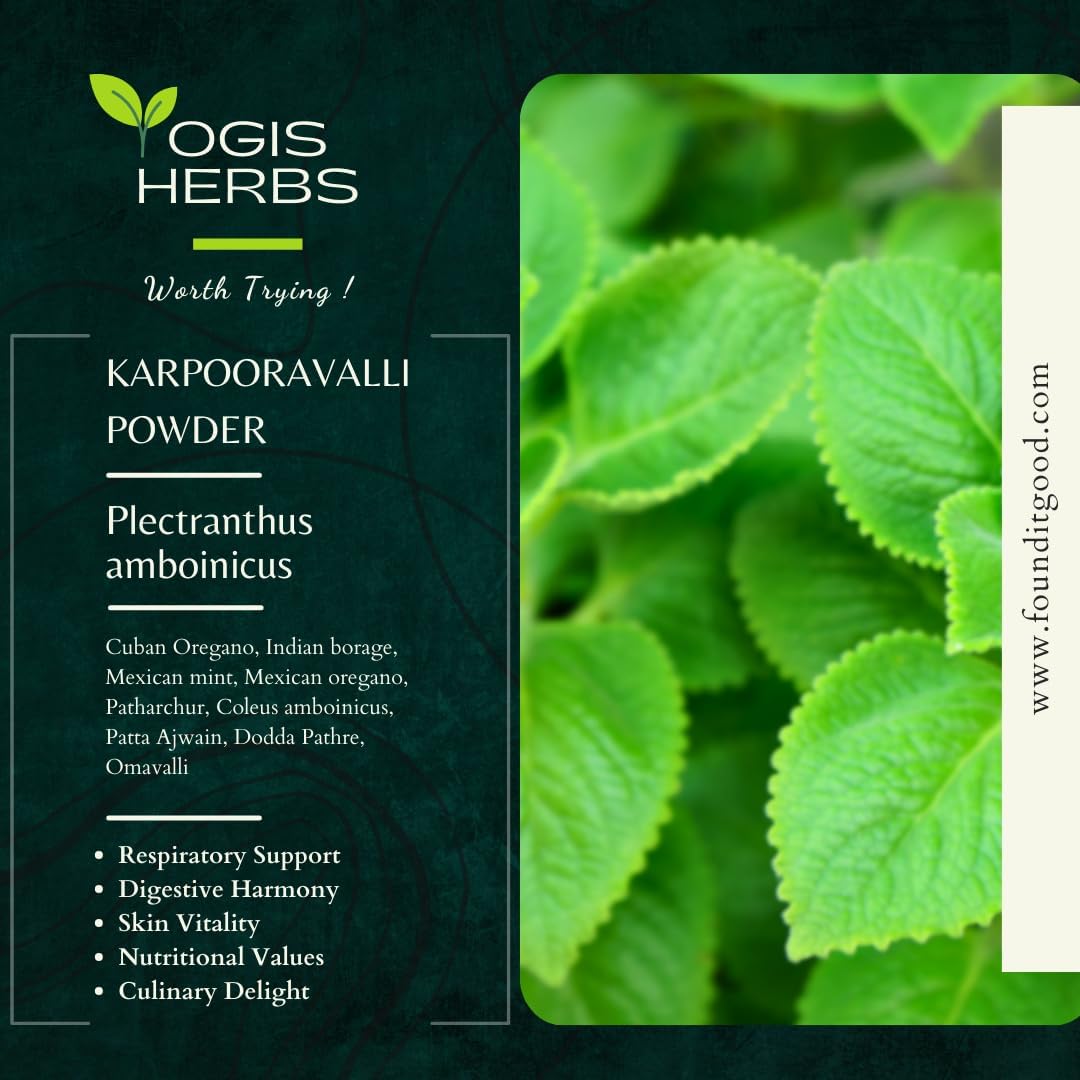 Karpooravalli Herbal Powder - 100% Natural Supplement for Respiratory Support, Digestive Wellness, & Nutritional Boost (227 g) - görsel 2