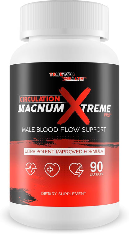Circulation Magnum Xtreme Pro - Advanced Formula - Blood Flow & Circulation Supplement for Men and Women - With L-Citrulline and Ginkgo Biloba - Natural Support for Vascular Health