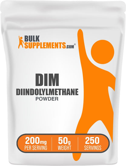 BulkSupplements DIM Powder - Diindolylmethane Supplement, 200mg per Serving, 50g
