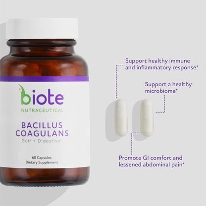 Biote Nutraceuticals Bacillus COAGULANS – Gut & Digestive (60 Capsules)