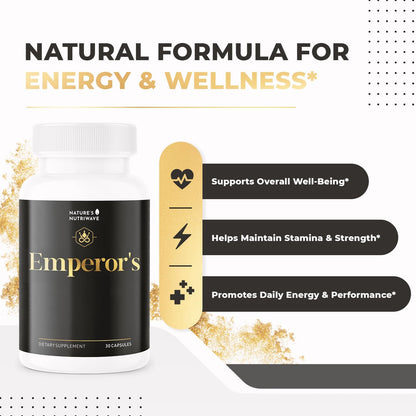 Emperor's Vigour Tonic – Herbal Formula – 60 Capsules, 3 Month Supply