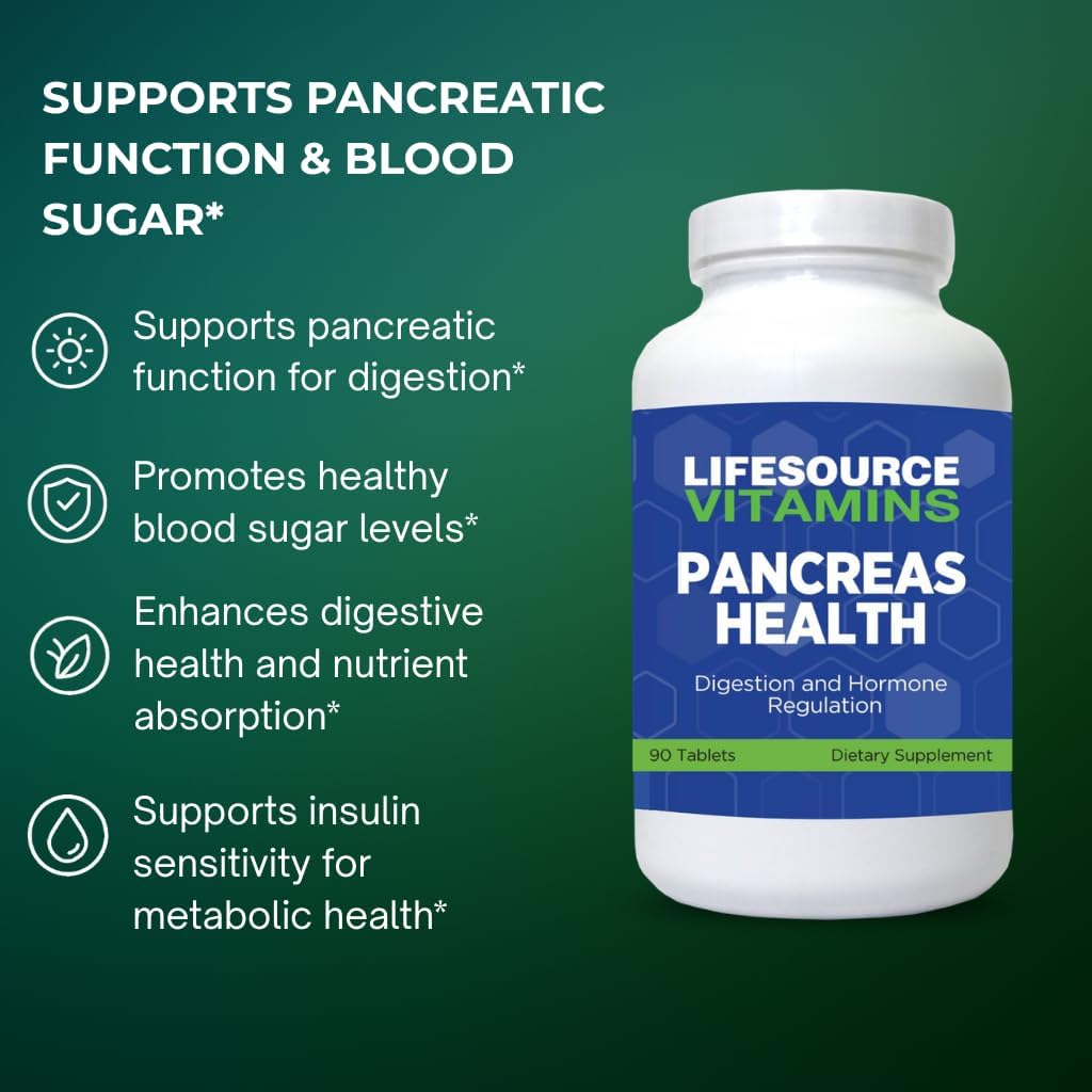 LifeSource Vitamins Pancreas Health-18 - All Natural Pancreas Support - görsel 3