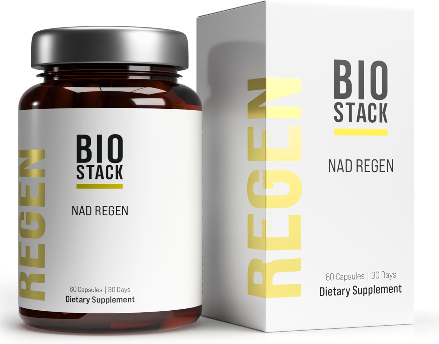 BIOSTACK NAD Regen 3-Pack | NAD3 Supplement with Yüth Spermidine, Resveratrol & Niacinamide | 90-Day Supply - görsel 1