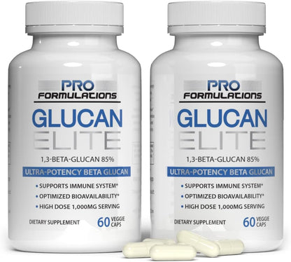 Pro Formulations MD Glucan Elite – Beta 1,3D Glucan 500mg – 60 Vcaps (2 Pack)