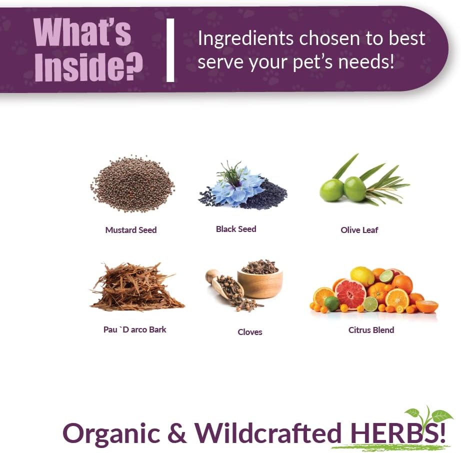 Amber NaturalZ Vibactra Immune Support Herbal Supplement for Pets - 1 oz - görsel 3