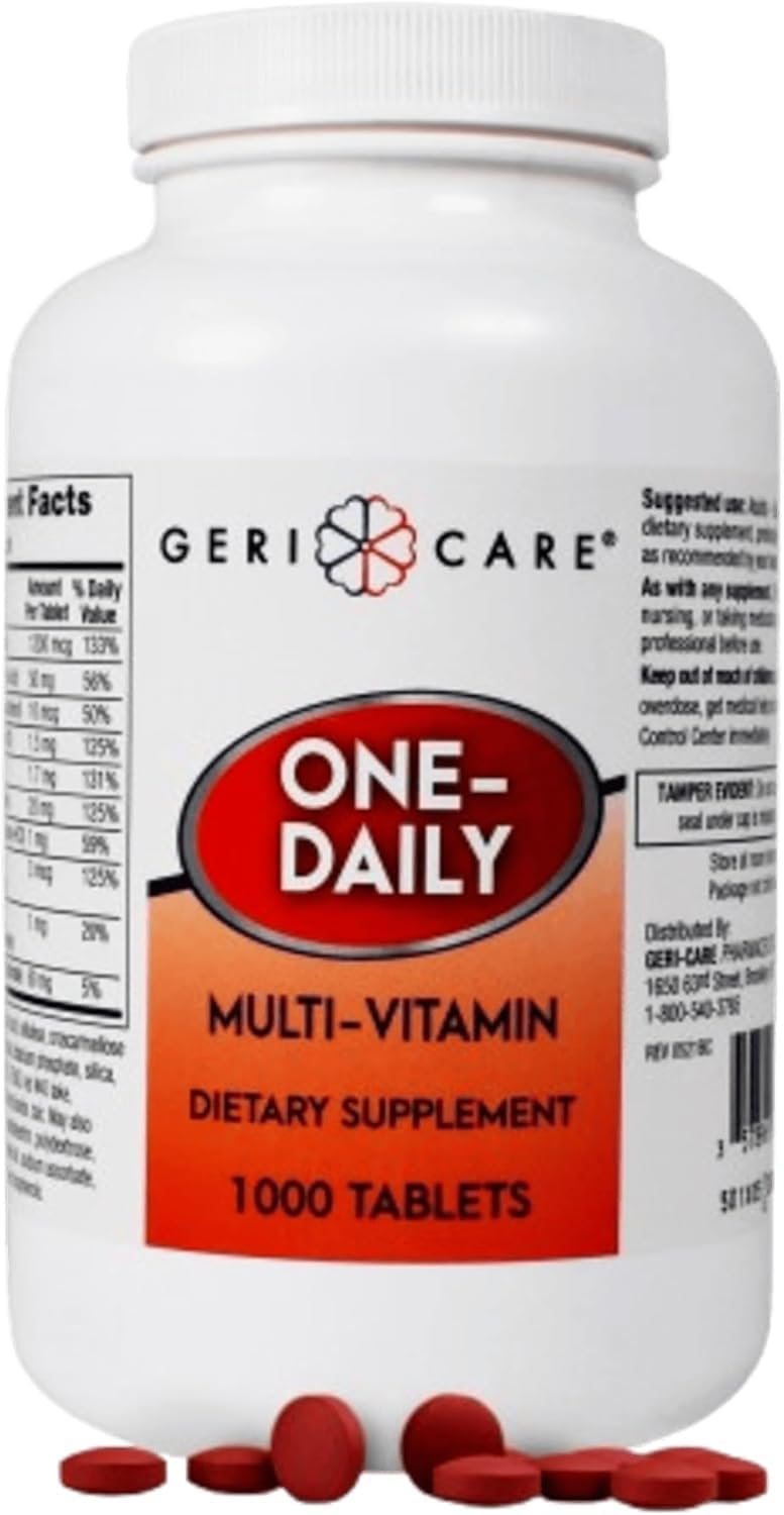 GeriCare Multivitamin Tablets (Bottle of 1000) - görsel 1