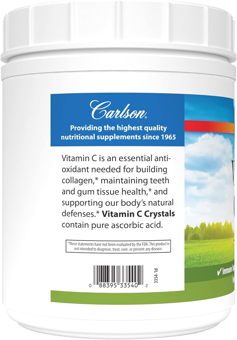 Carlson Vitamin C Crystals, 2,000 mg, Non-GMO, Lemon, 992 g - görsel 3