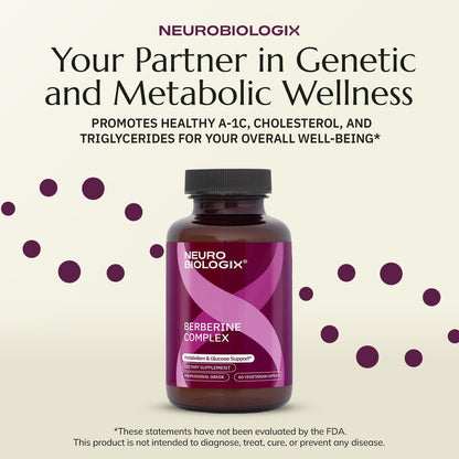 Neurobiologix Berberine Complex – Metabolic & Weight Management Support with Alpha Lipoic Acid, Biotin & Chromium, 60 Capsules