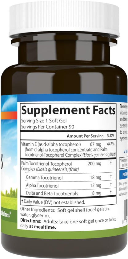 Carlson Tocotrienols, 40 mg, Natural-Source Vitamin E, 90 Soft gel capsules