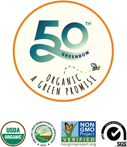 Greenbow Organic Bee Pollen - 100% Certified Organic Superfood, 155g