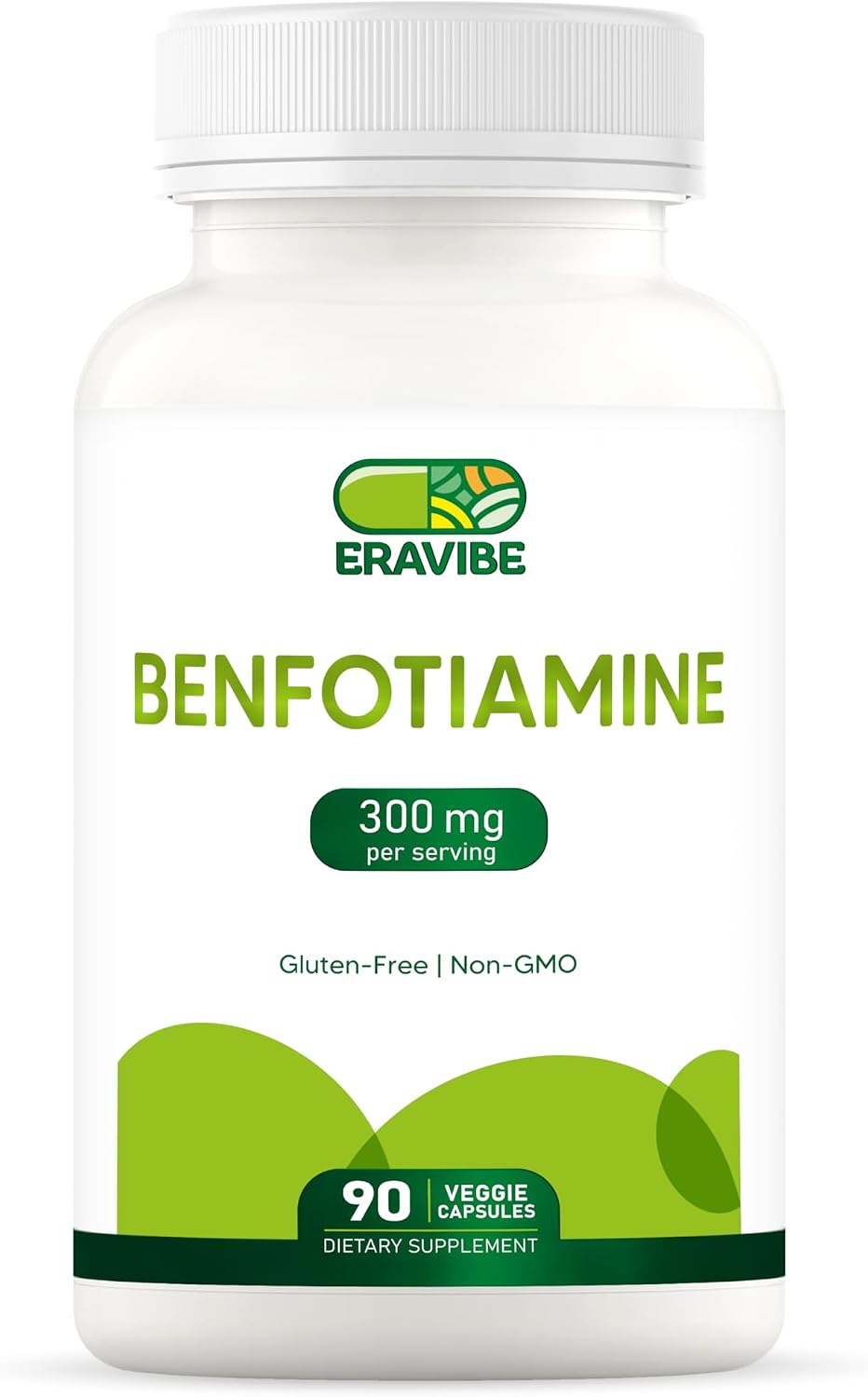Benfotiamine 300mg Vegan Capsules, 90 Count, Gluten-free, Non-GMO - görsel 1