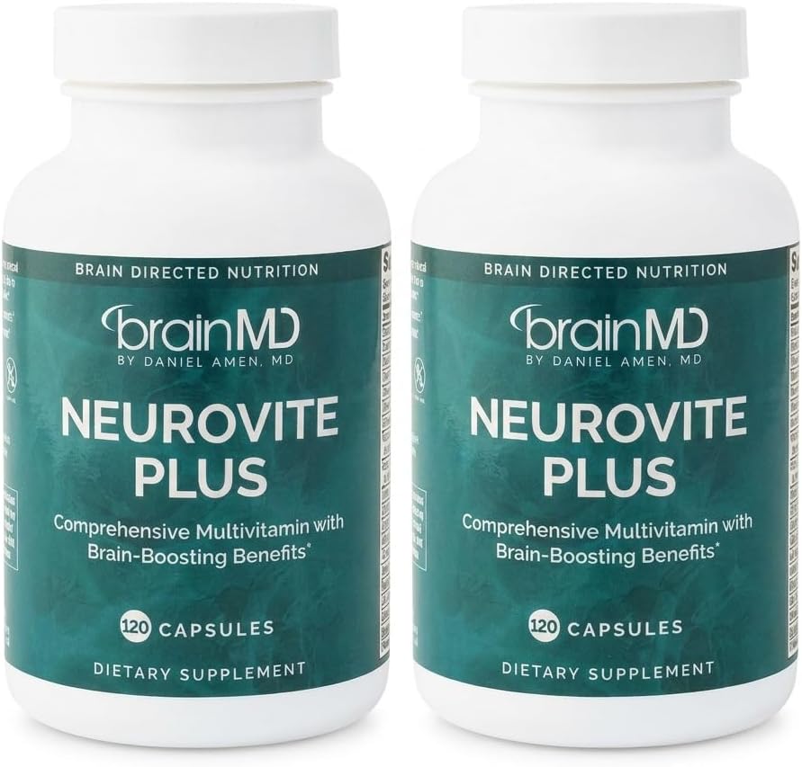 BRAINMD Dr. Amen NeuroVite Plus - Multivitamin & Mineral Food Supplement (2-Pack, 120 Capsules) - görsel 1