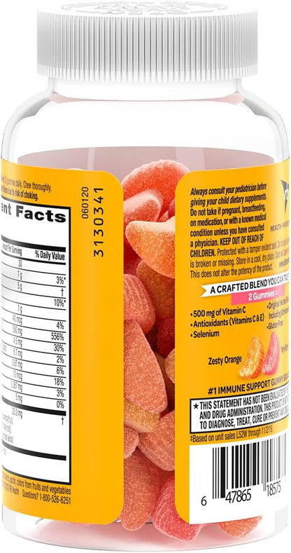 Airborne Vitamin C + Zinc Immune Support Gummies for Kids, Assorted Fruit, 21 Count (3 Pack)