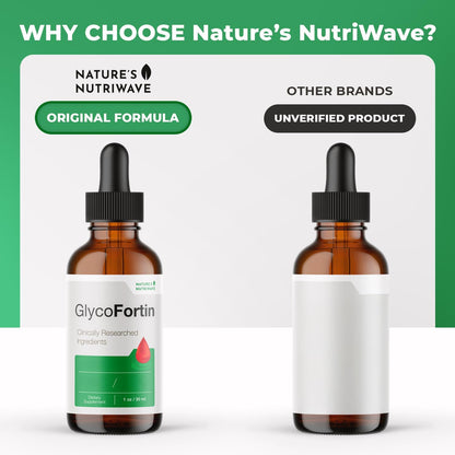 GlycoFortin Drops – Plant Extract & Chromium – 30ml, One Month Supply