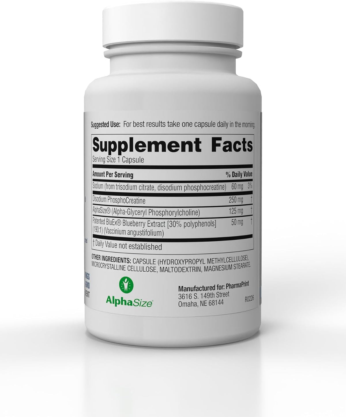 PharmaPrint AcuiT – Cognitive Support Food Supplement with Alpha-GPC, 30 Capsules - görsel 3