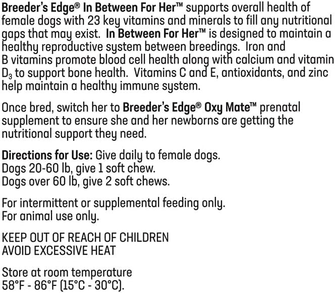 Breeder's Edge in Between for Her Daily Multivitamin for Breeding Dogs and Cats, 360ct - görsel 8