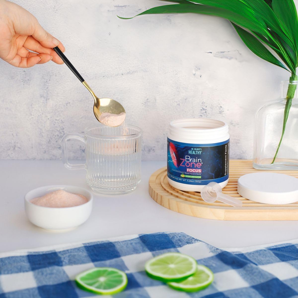 Dr. Colbert MD Brain Zone Focus Powder - Lemon-Lime - Divine Health - görsel 3
