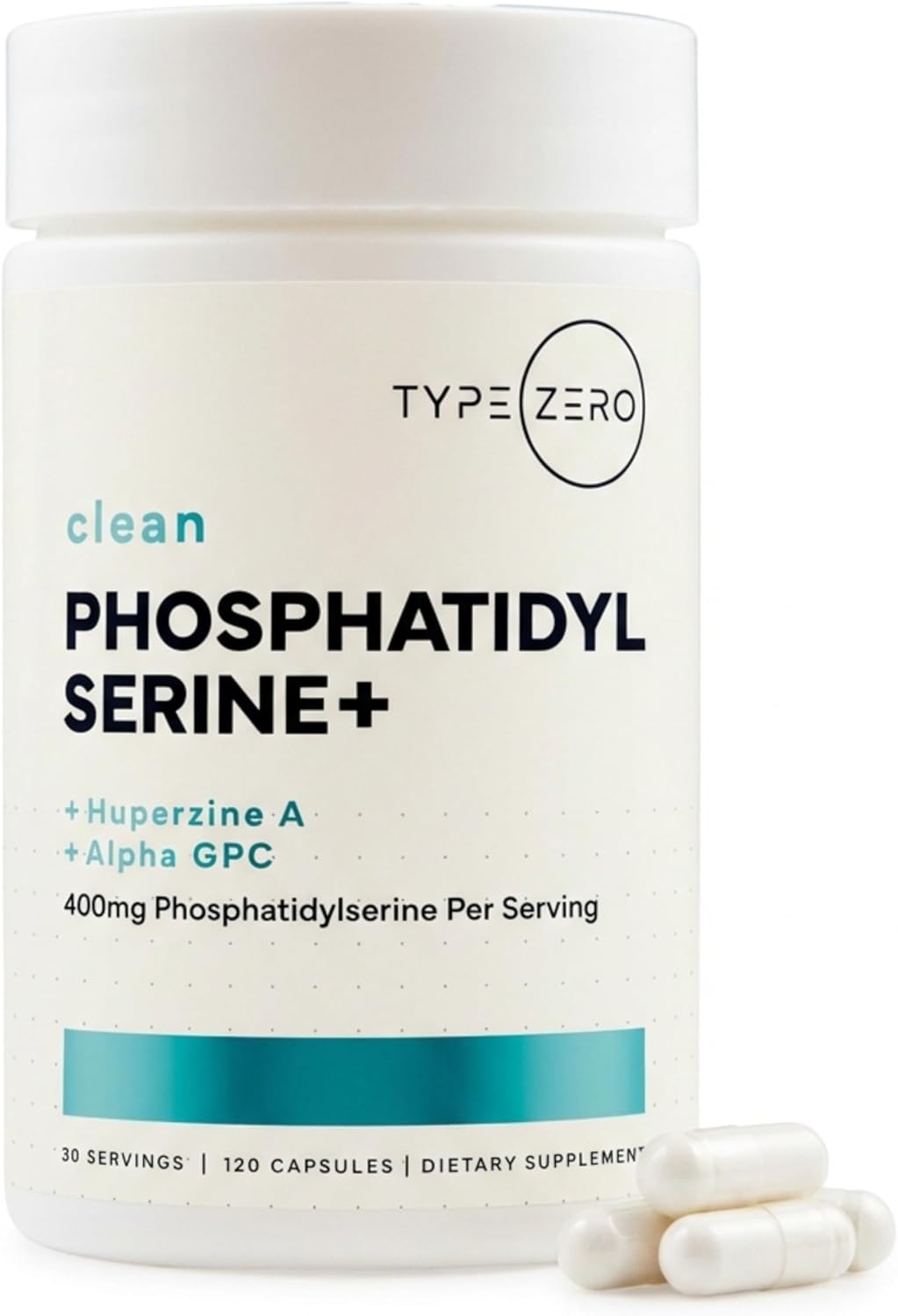 Type Zero Phosphatidylserine 3X Strength Nootropics Brain Support Supplement with Alpha GPC, Huperzine A - görsel 1