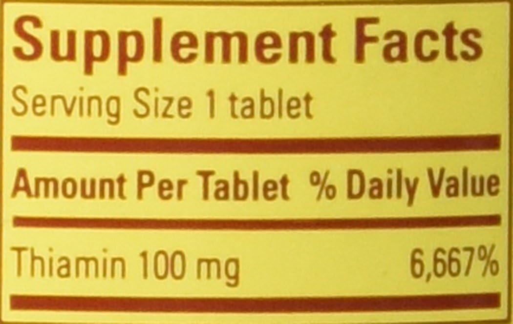 Nature Made Vitamin B1 (Thiamine) 100 mg, 100 Tablets (Pack of 3) - görsel 2