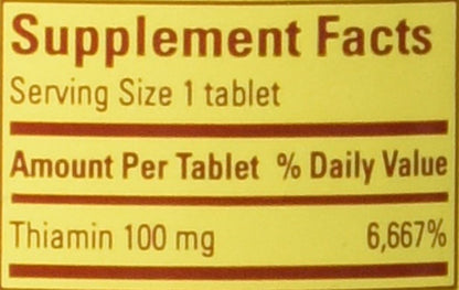 Nature Made Vitamin B1 (Thiamine) 100 mg, 100 Tablets (Pack of 3)