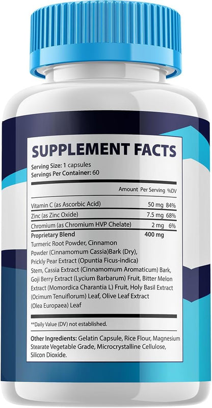 Gluco Fence Metabolic Support – Glucofence Support Supplement Capsules, Gluco Fence Advanced Formula Capsules (60 Capsules)