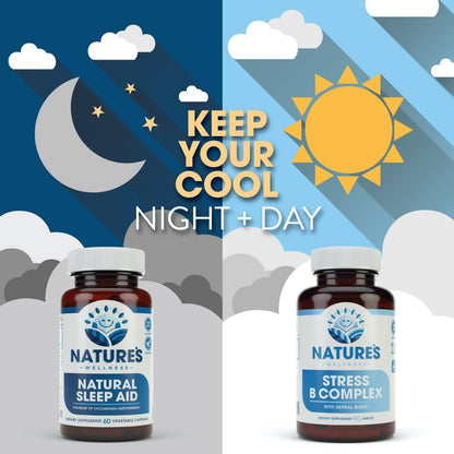Natures Wellness Vitamin B Complex with Herbal Extracts and Vitamin C for Stress Support