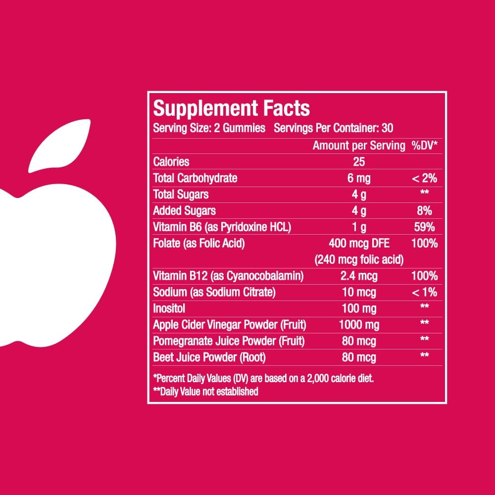 Esmerally Women's Pack: Multivitamin & Apple Cider Vinegar Gummies - 120 Gummies - Natural Fruit Flavour - Gluten-free & Non-GMO - görsel 7