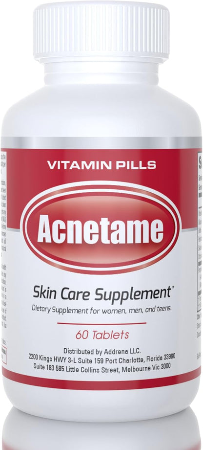 Acnetame Acne Tablets 2 Pack 120 Tablets – Vitamin Supplements for Breakouts
