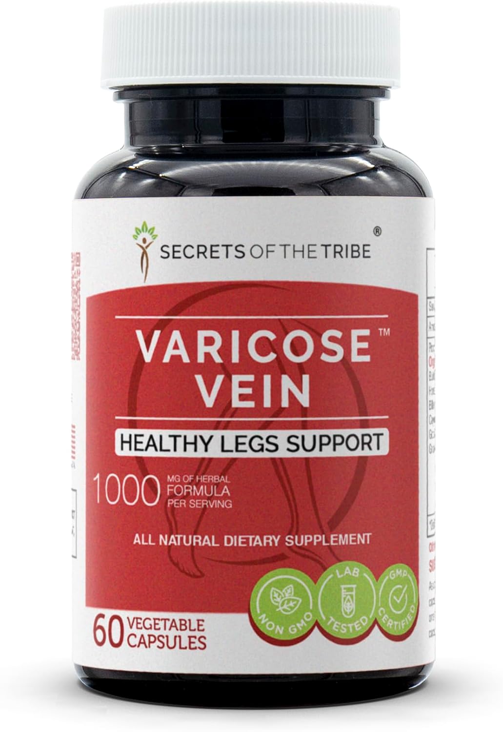 Secrets of the Tribe Varicose Vein Support Herbal Food Supplement (60 Capsules) - görsel 1