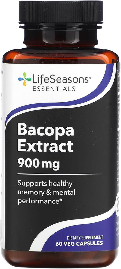LifeSeasons Magnesium Glycinate 350mg – Highly Absorbable Magnesium Supplement for Sleep Support, Calm Mood & Muscle Relaxation – Vegan, Gluten-free, 120 Vegetarian Capsules