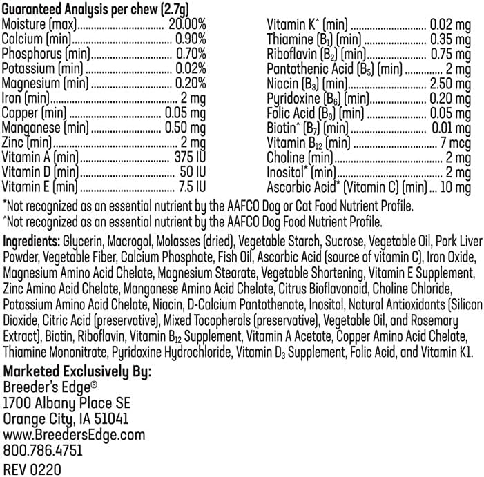 Breeder's Edge in Between for Her, Daily Multivitamin Supplement for Breeding Dogs and Cats, Fills Nutritional Gaps and Supports Mum in Between Breeding, 90 Tablets for Cats & Small Dogs - görsel 8