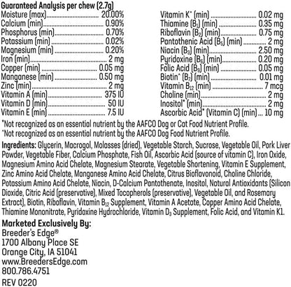 Breeder's Edge in Between for Her, Daily Multivitamin Supplement for Breeding Dogs and Cats, Fills Nutritional Gaps and Supports Mum in Between Breeding, 90 Tablets for Cats & Small Dogs