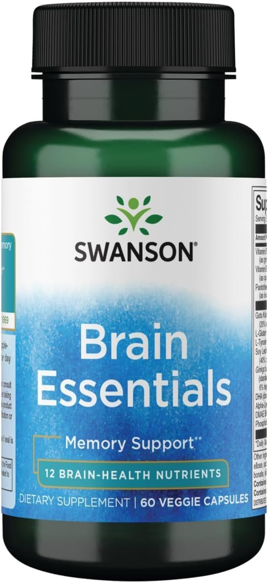 Swanson Brain Essentials 60 Veg Capsules - görsel 1