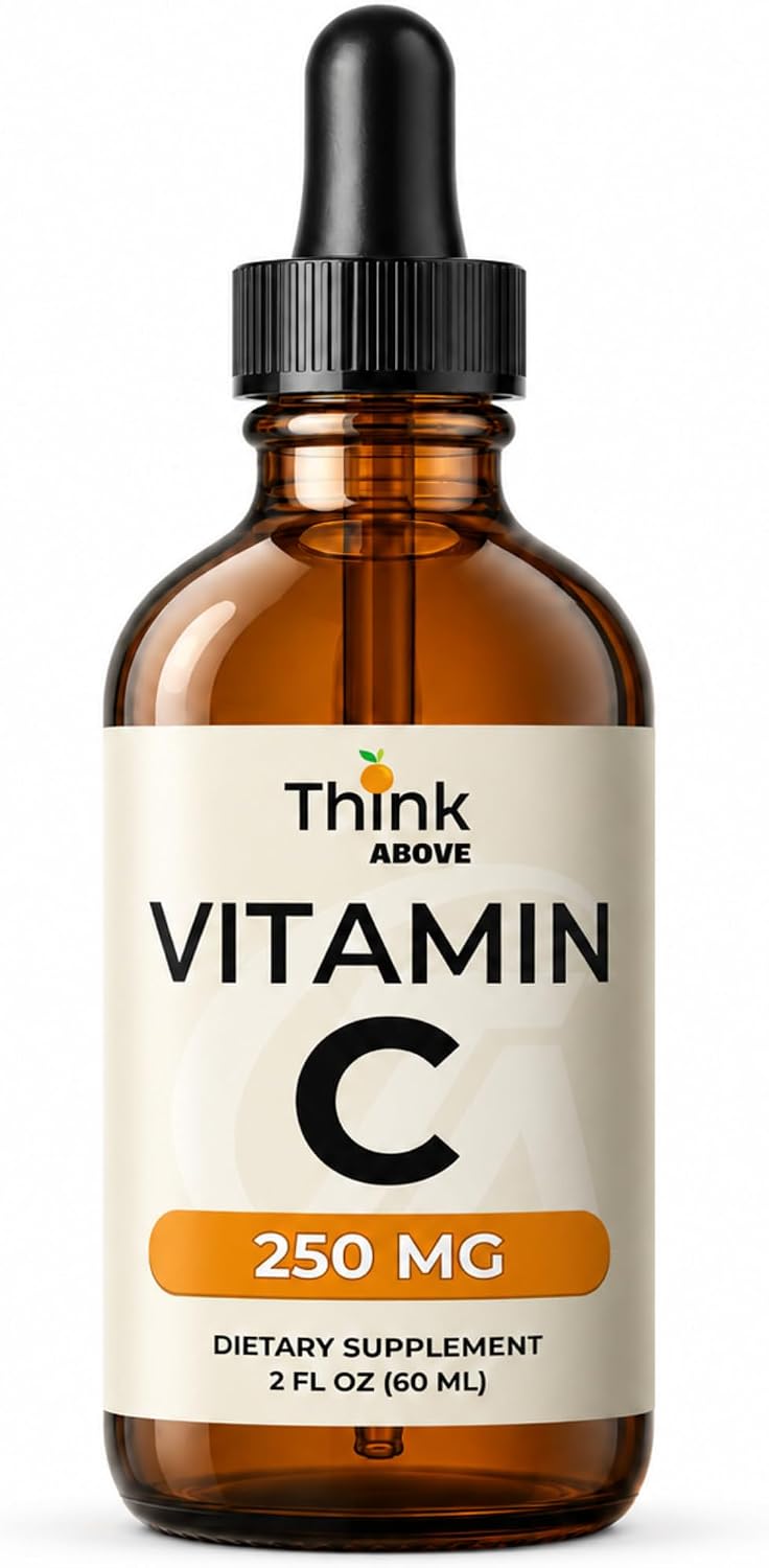 Think Above Liquid Vitamin C Drops - 250 mg L-Ascorbic Acid per Serving, 60 ml (30 Servings) - görsel 1