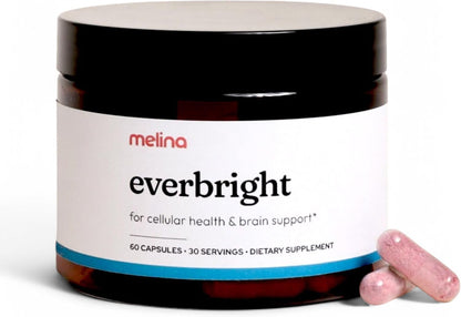 Melina Everbright NAD+ Supplement for Women Over 40 – Nicotinamide Riboside NR, Citicoline, Pterostilbene & Astaxanthin – Supports Cellular Energy, Focus & Healthy Ageing – Independently Tested, 30 Servings
