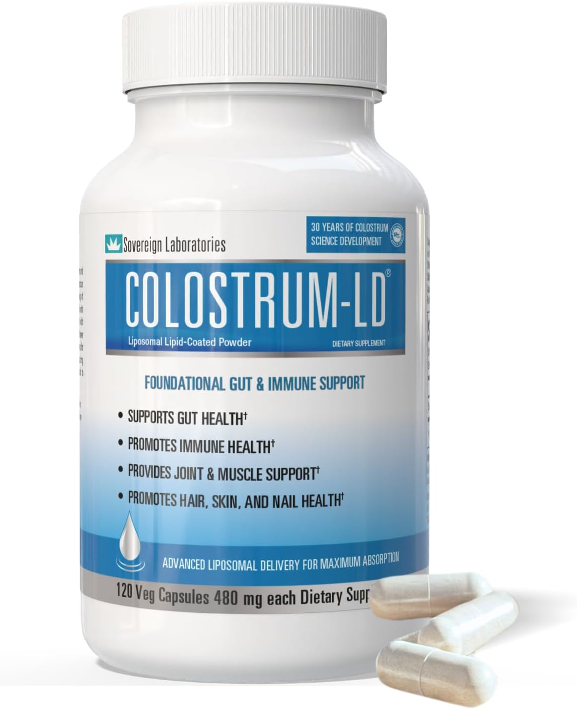 Colostrum-LD Capsules – Liposomal Delivery, Max Absorption (120 Capsules) - görsel 1