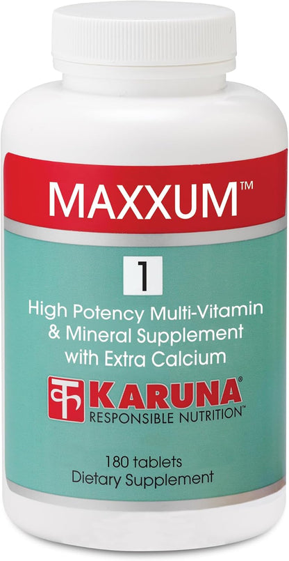 Karuna MAXXUM 1 - High-Potency Multivitamin Without Iron - 180 Vegetable Capsules