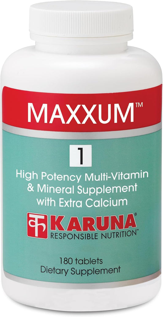 Karuna MAXXUM 1 - High-Potency Multivitamin Without Iron - 180 Vegetable Capsules