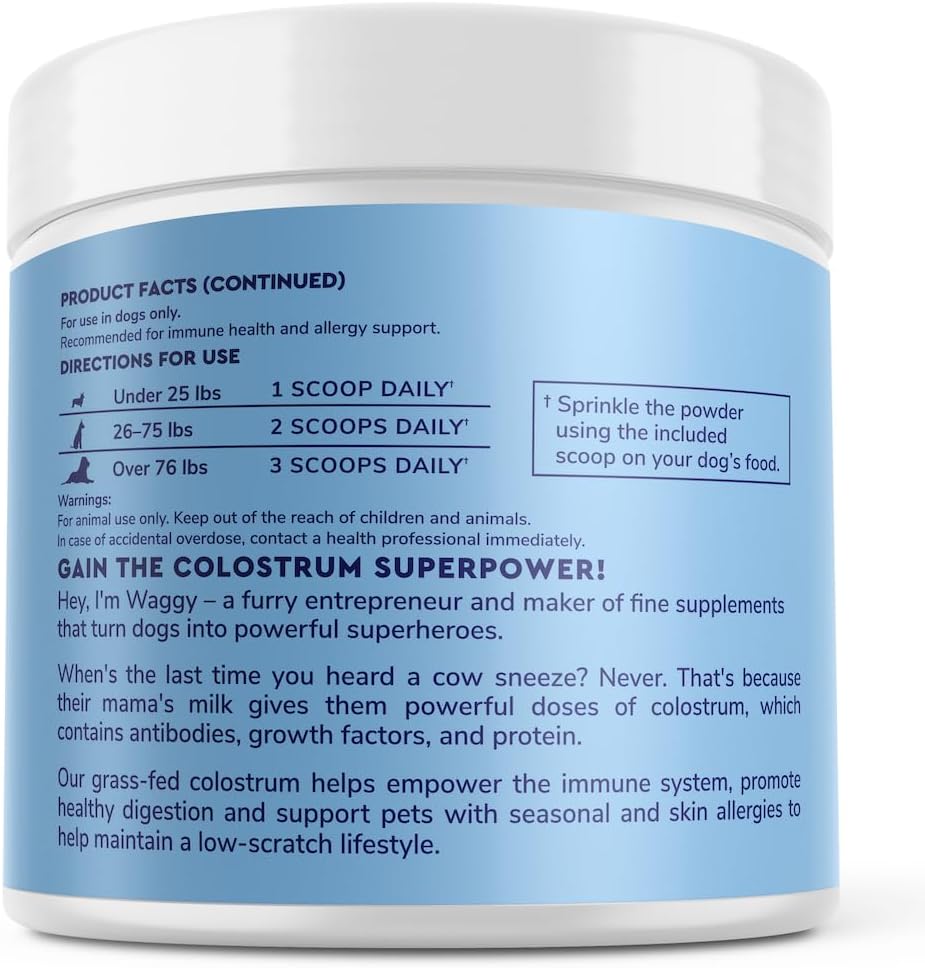 Premium Grass Fed Colostrum for Dogs – Pure Bovine Colostrum – Immune, Allergy, and Skin Support – All Breeds – 90g - görsel 9