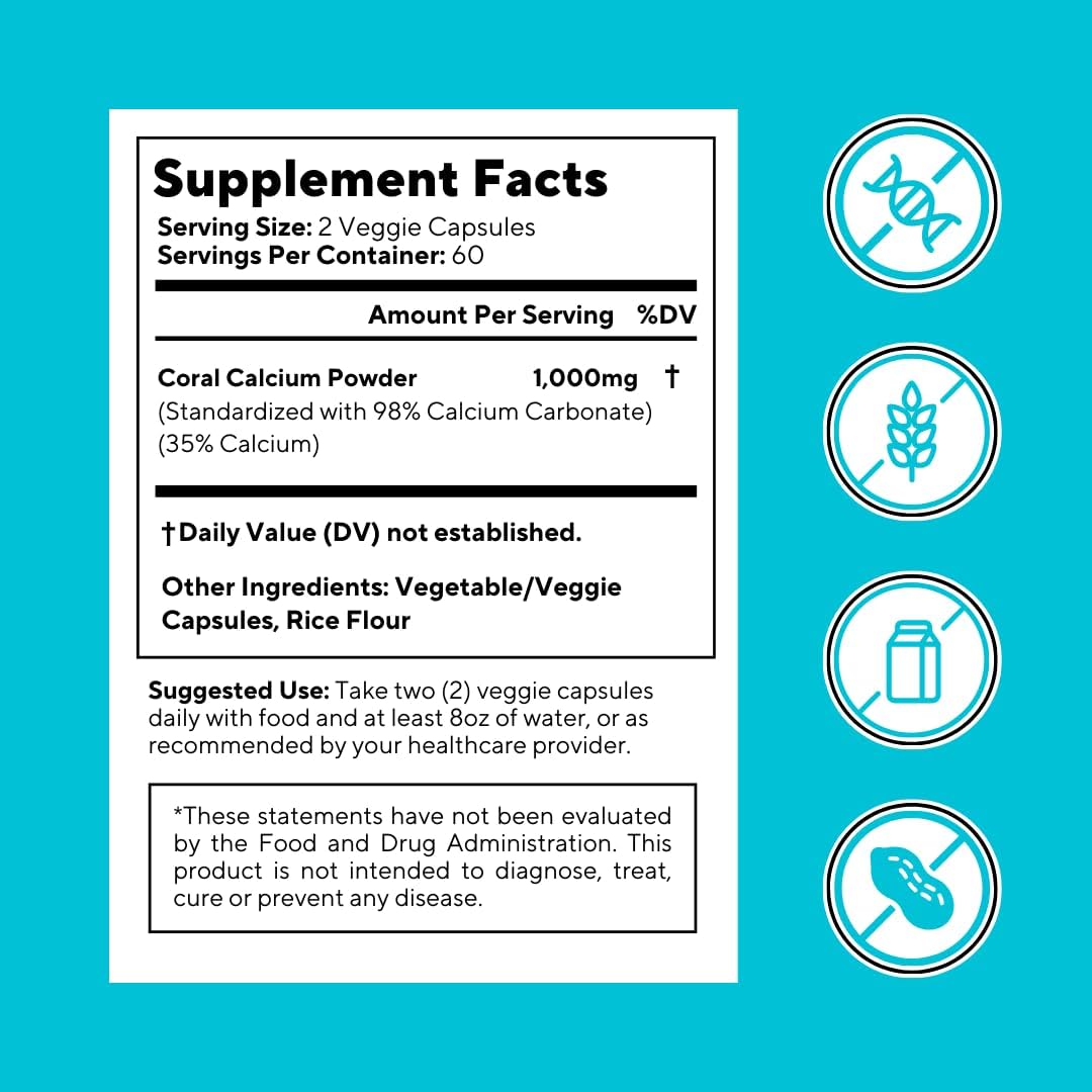 Vitapia Coral Calcium Powder 1000mg Capsules - görsel 7
