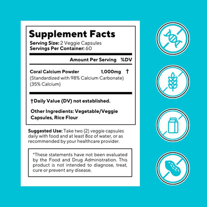 Vitapia Coral Calcium Powder 1000mg Capsules