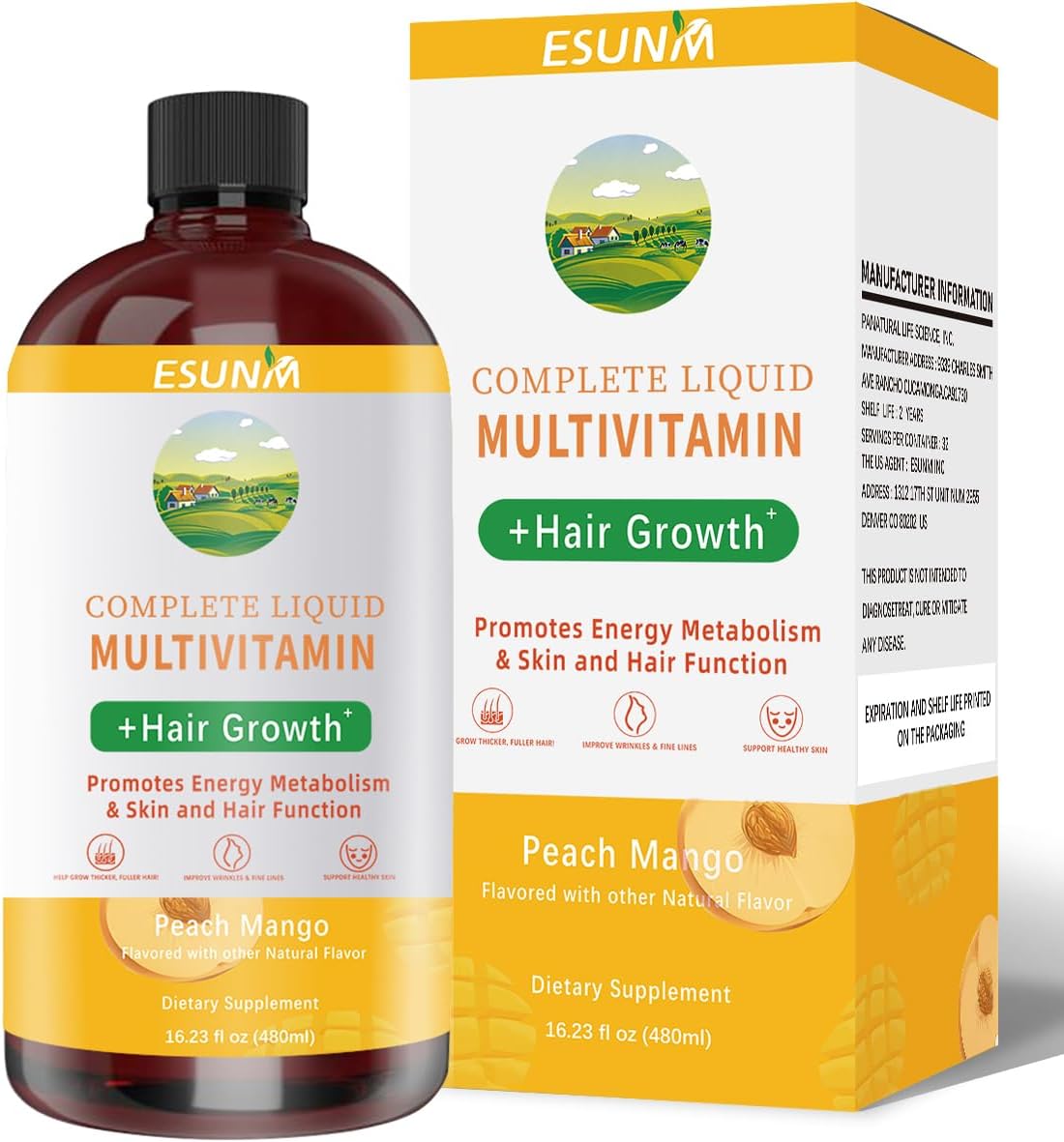 Complete Liquid Multivitamin for Women – Hair Growth, Energy, Skin & Immune Support (480 ml) - görsel 1