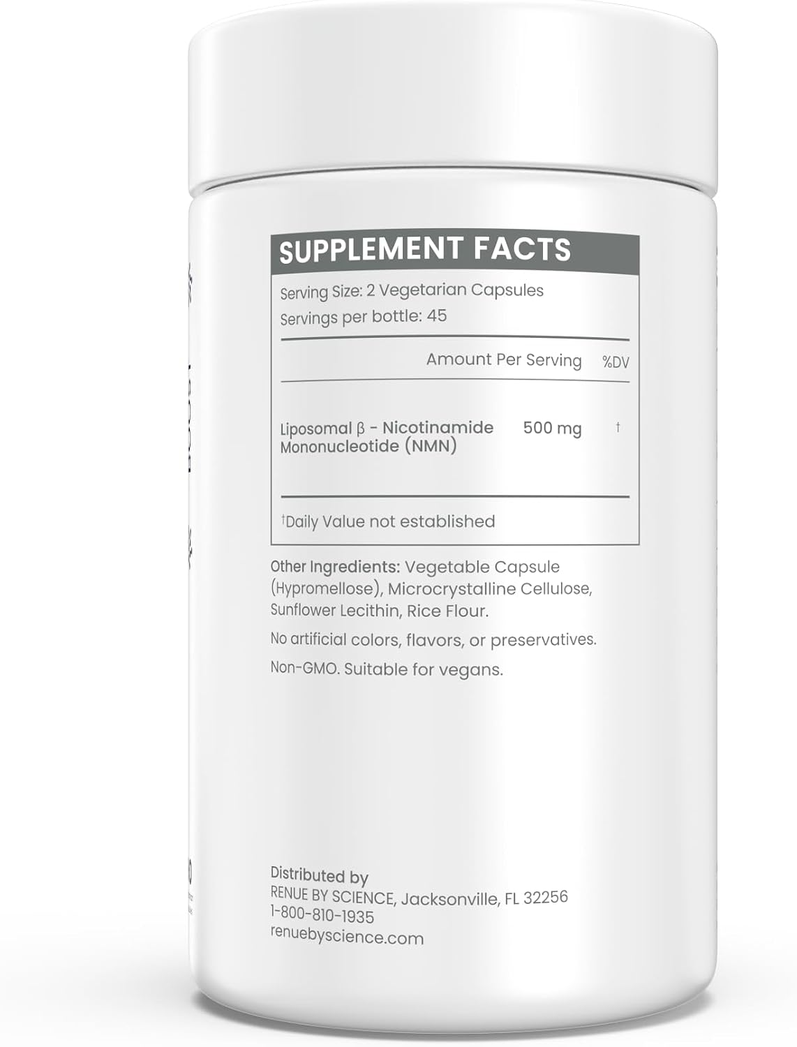 Renue By Science NMN Food Supplement – 90 Liposomal Capsules, 500 mg per serving - görsel 3
