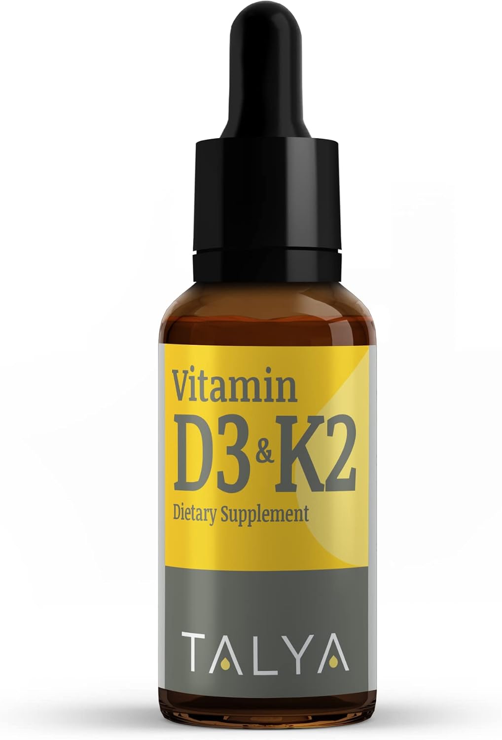 TALYA Vitamin D3 & K2 Liquid Drops, 1000 IU D3 with K2, Non-GM, Vegan, 60 Servings - görsel 7