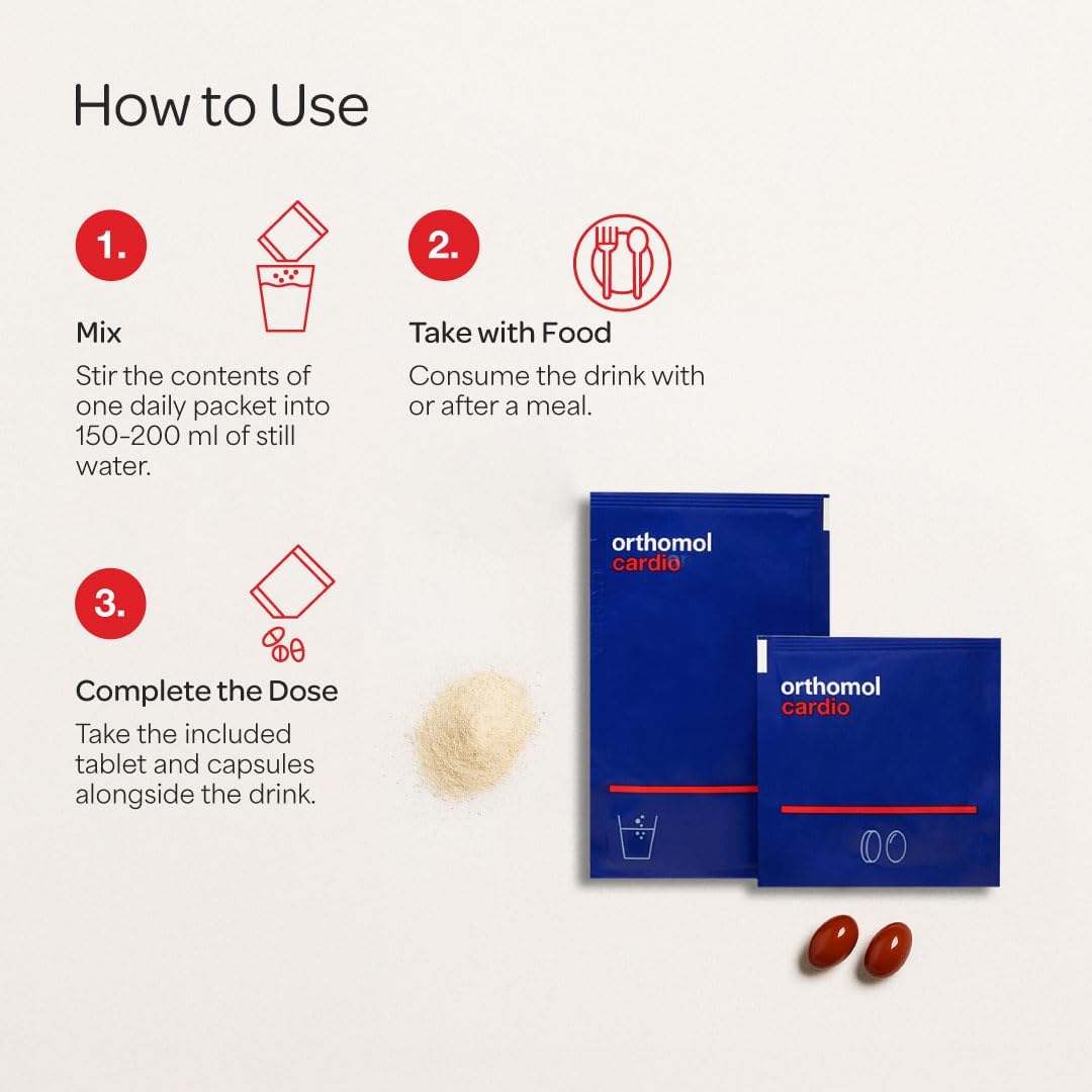 Orthomol Cardio – 30-Day Supply for Cardiovascular Health with Essential Nutrients - görsel 5