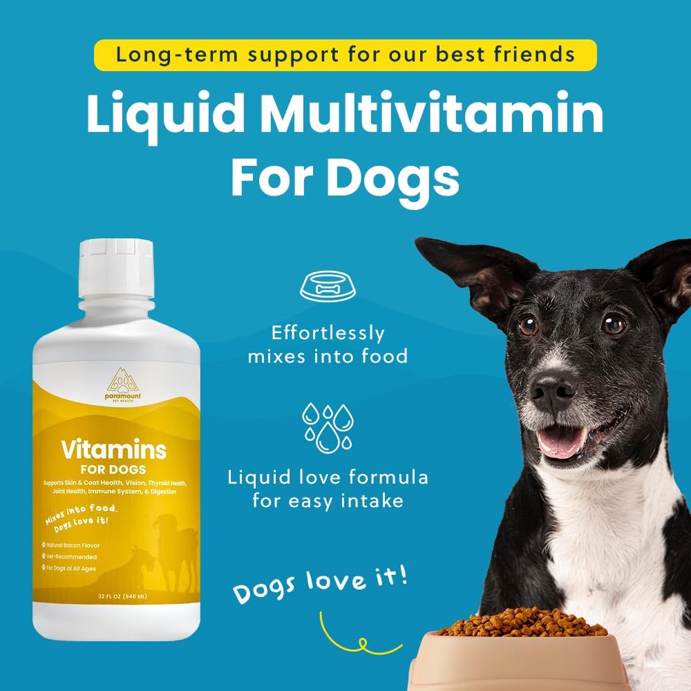 Liquid Multivitamin for Dogs with Probiotics, 8 in 1 Vitamins for Immune Support, Energy & Digestion, High Absorption, Made in USA, 946 ml - görsel 4